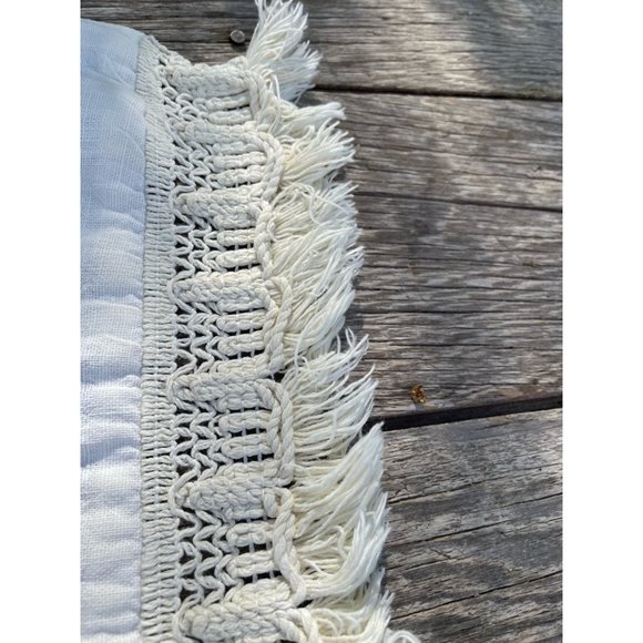 Vintage 1930s Art Deco Linen Fringed Pillow Cover Embroidered Vase Flowers - Picture 15 of 16